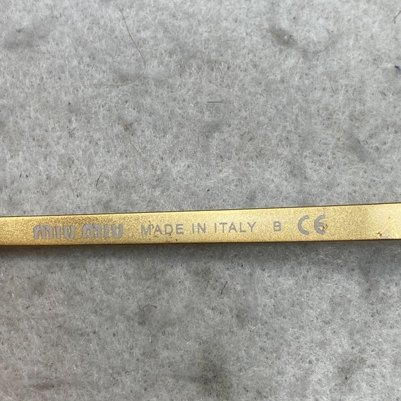 MIU MIU SMU11N Sunglasses Pentagon Black Gold Gray Gradient - Picture 8 of 16